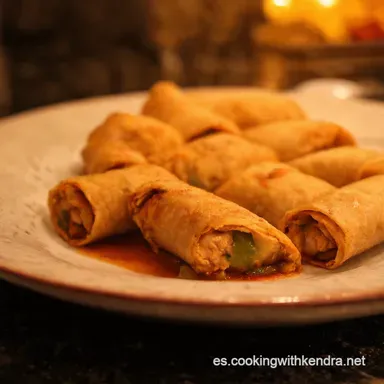 Rollitos de Pollo con Anacardos Cena Lista en 30 Minutos Tarjeta de receta