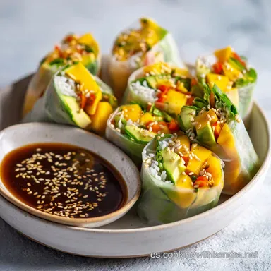 Rollitos Primavera con Mango y Palta: Receta de 25 Minutos Tarjeta de receta