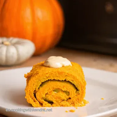 Mi Secreto Rollo de Calabaza F&aacute;cil con Crema Delicioso Tarjeta de receta