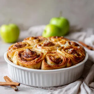 Rollos de Canela con Manzana: Receta Casera para 12 Porciones Tarjeta de receta