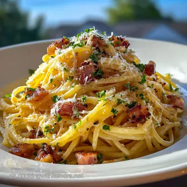 Salsa Carbonara Receta Tradicional in 20 Minutes Tarjeta de receta