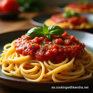 Salsa Casera Como la de la Abuela Homemade Spaghetti Sauce Tastes Tarjeta de receta