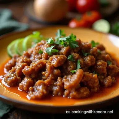 Salteado Mexicano de Carne Molida Mi Secreto Norte&ntilde;o Tarjeta de receta