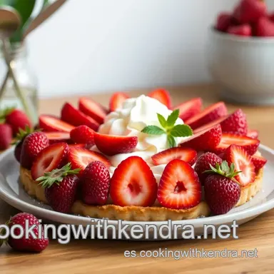 Tarta de Fresas con Nata F&aacute;cil: &iexcl;El Postre Perfecto! Tarjeta de receta