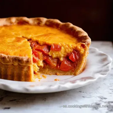The Best Tomato Pie Mi Tarta de Tomate Espa&ntilde;ola Secreta Tarjeta de receta