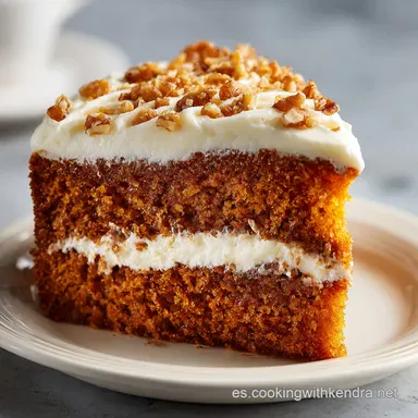Tarta De Zanahoria H&uacute;meda Para 16 Raciones Tarjeta de receta