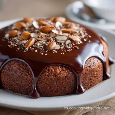 Torta de chocolate h&uacute;meda La receta f&aacute;cil con caf&eacute; y ganache Tarjeta de receta