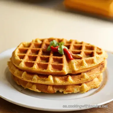 Waffles de Pan de Ma&iacute;z con Chili Un Fest&iacute;n Sure&ntilde;o Tarjeta de receta