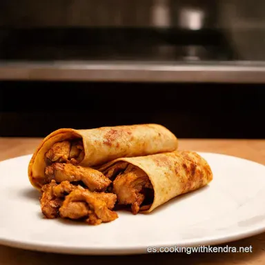 Wraps Crujientes de Pollo BBQ Mi Secreto Casero Tarjeta de receta