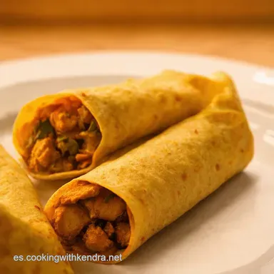 Wraps de pollo al curry Exquisitos y f&aacute;ciles Tarjeta de receta