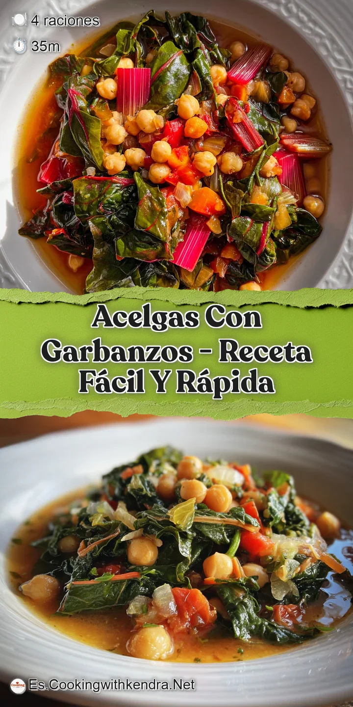 Close-up of glistening chard and soft chickpeas bathed in rich, amber-colored olive oil, sprinkled with a dusting of vibra...