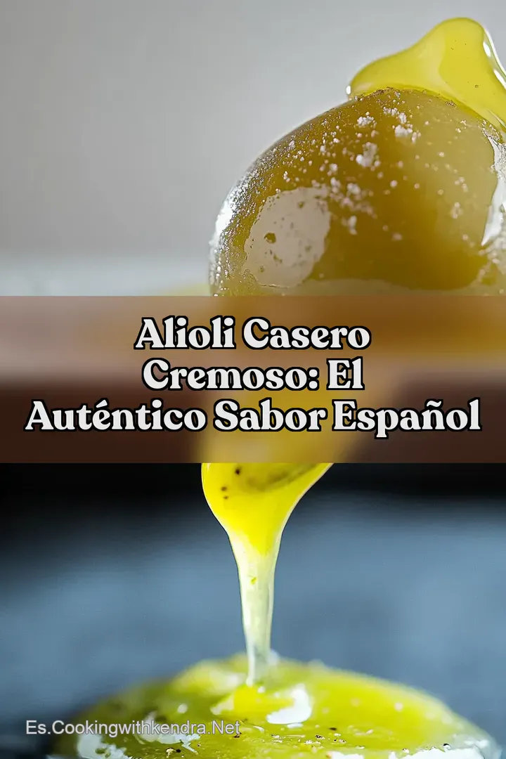 Alioli Casero Cremoso: El Aut&eacute;ntico Sabor Espa&ntilde;ol