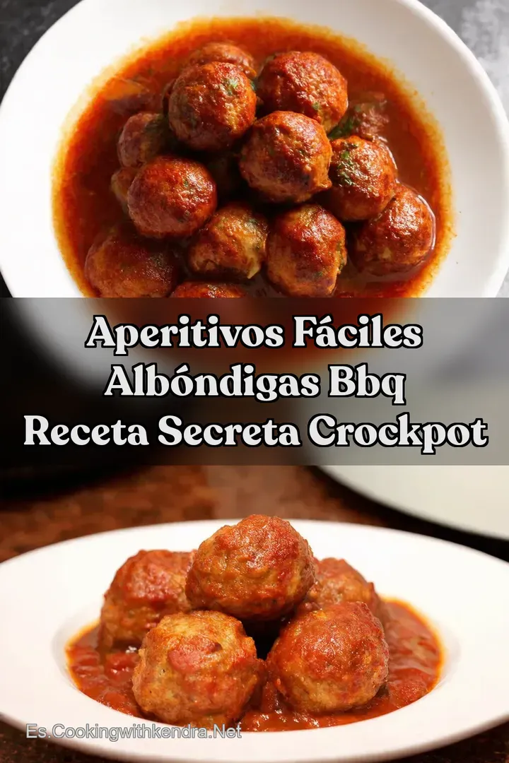 Aperitivos f&aacute;ciles Alb&oacute;ndigas BBQ Receta Secreta Crockpot