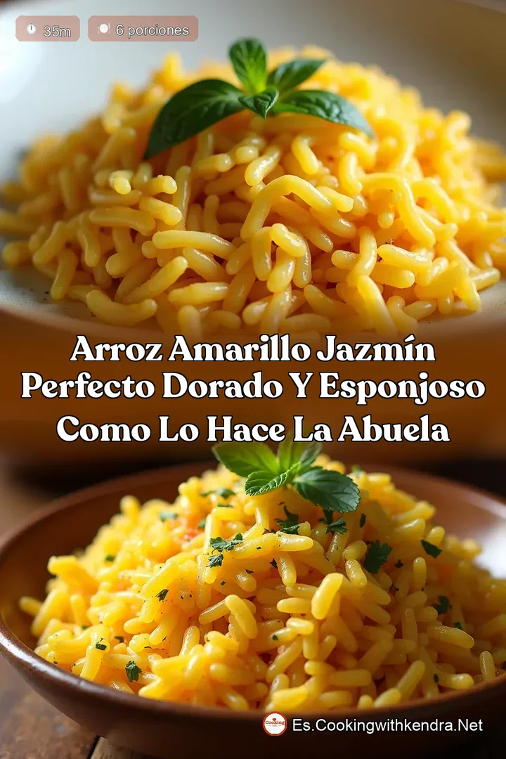 Arroz Amarillo Jazm&iacute;n Perfecto Dorado y Esponjoso Como lo Hace la Abuela