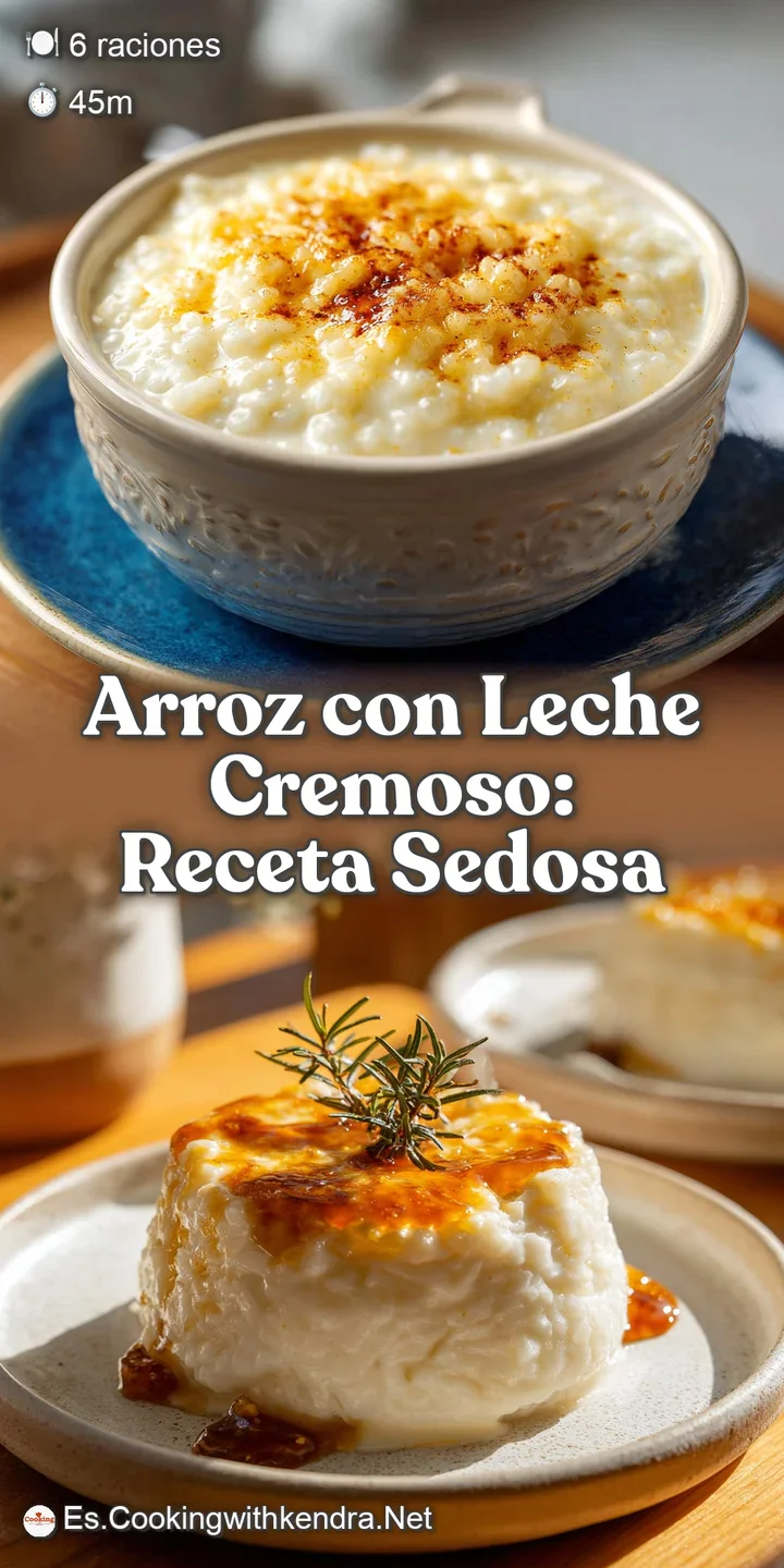 Close-up of sweet rice pudding. Soft, plump grains glistening in a milky sauce with a rich, comforting appearance.