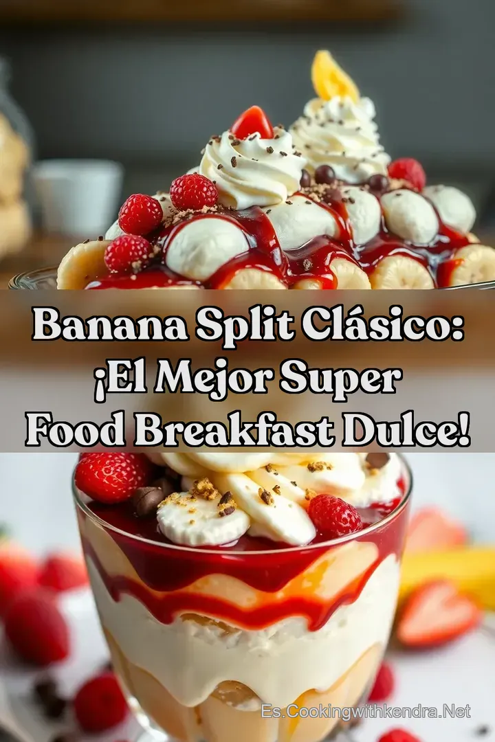 Banana Split Cl&aacute;sico: &iexcl;El Mejor Super Food Breakfast Dulce!