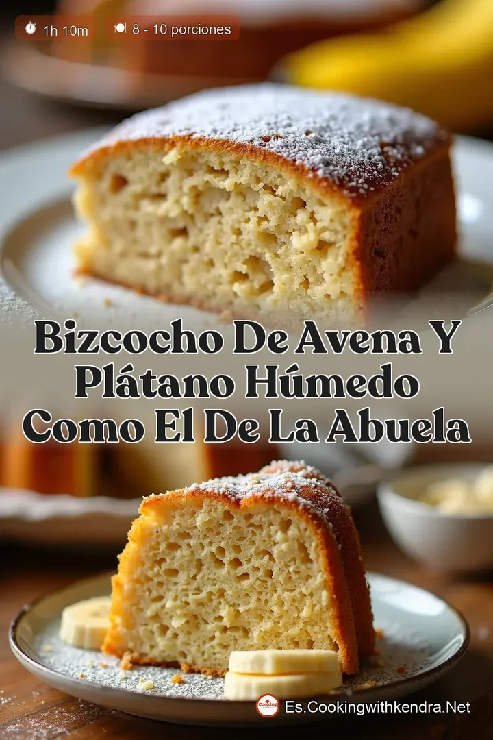 Bizcocho de Avena y Pl&aacute;tano H&uacute;medo Como el de la Abuela