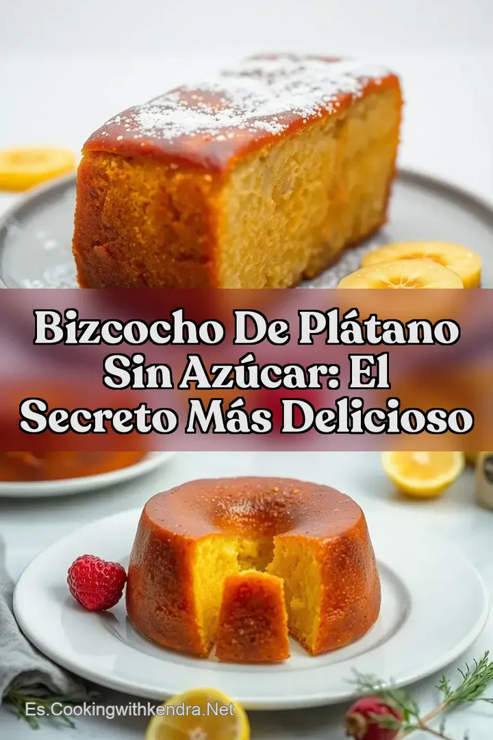 Bizcocho de Pl&aacute;tano Sin Az&uacute;car: El Secreto M&aacute;s Delicioso