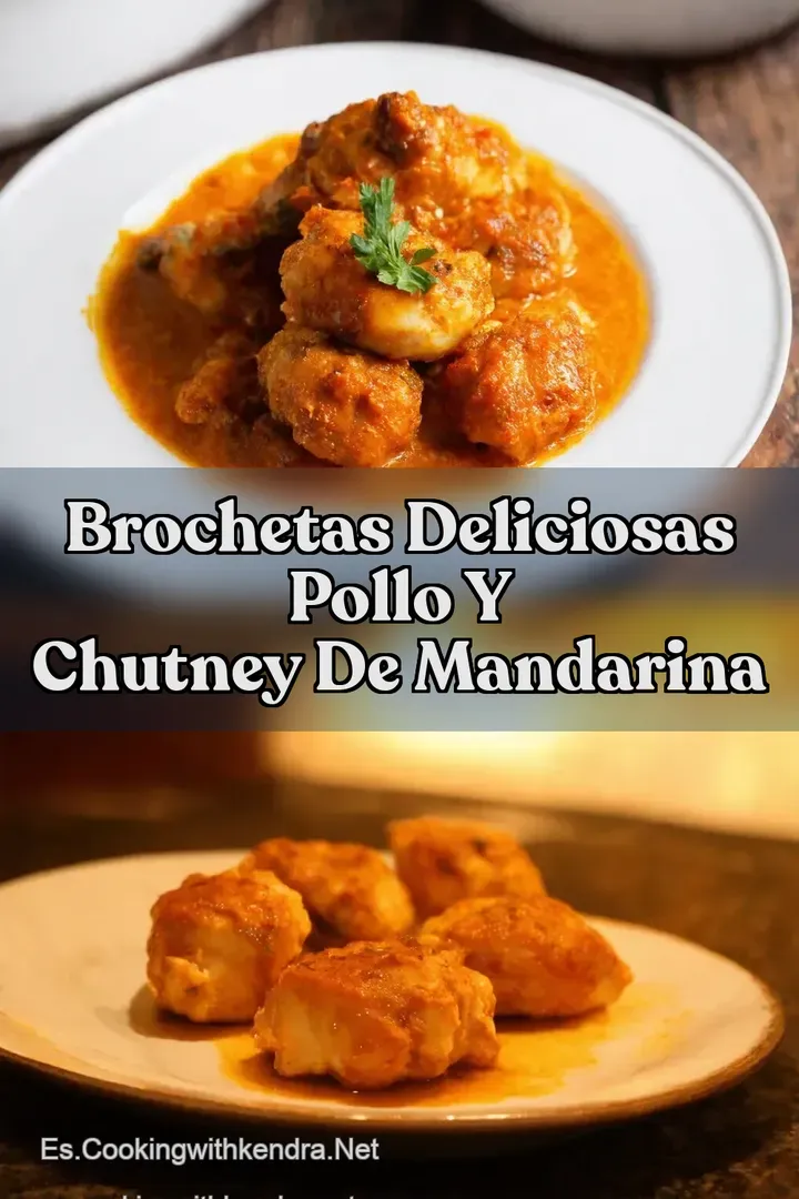Brochetas Deliciosas Pollo y Chutney de Mandarina