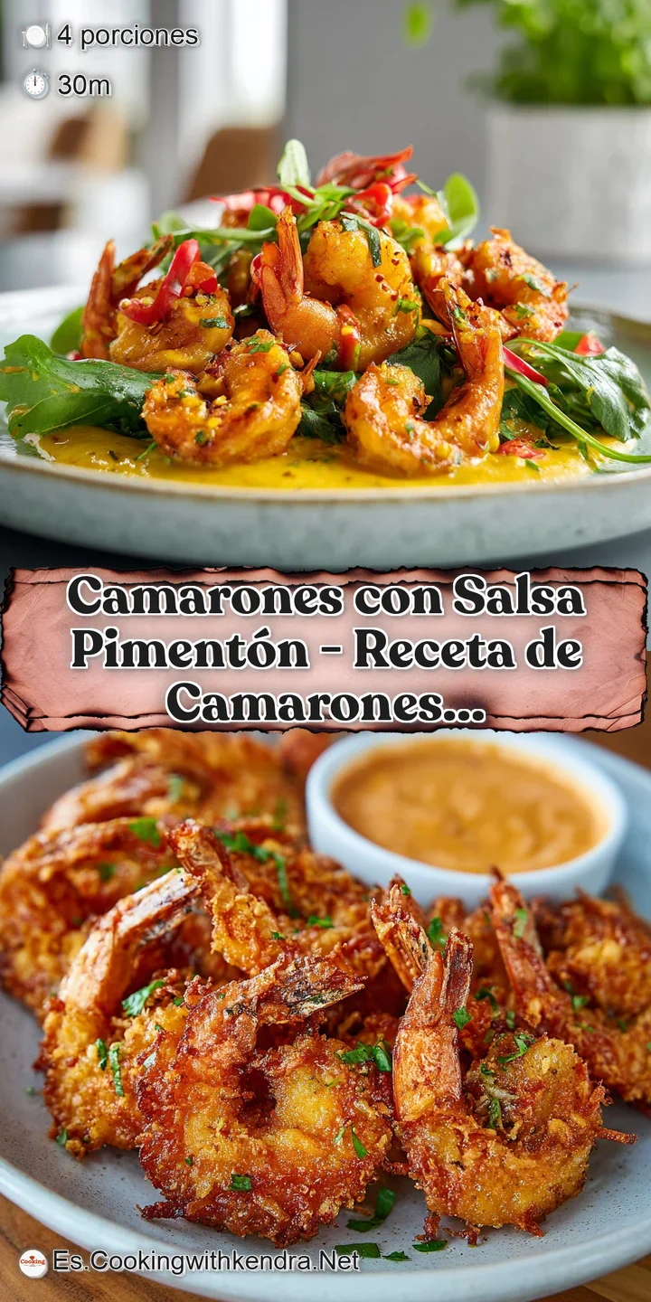 Close-up of plump, perfectly cooked shrimp glistening in a bright, flavorful red pepper sauce.