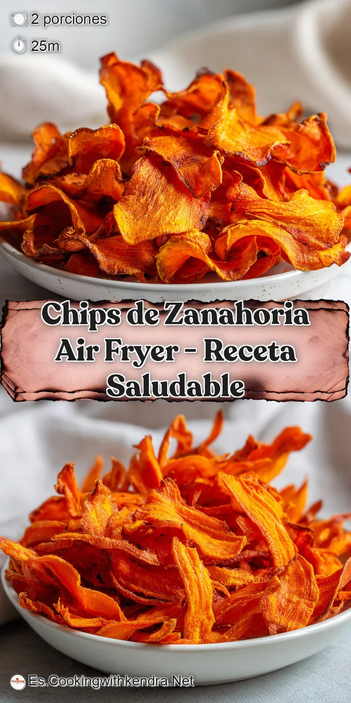 Close-up of crunchy carrot chips, showing textured surface and slightly curled shape. Warm orange tones with crispy edges.