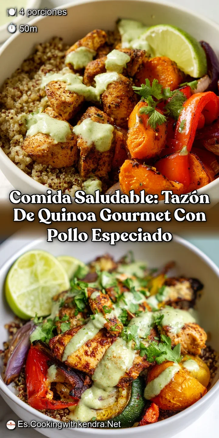 Comida saludable: Taz&oacute;n de Quinoa Gourmet con Pollo Especiado