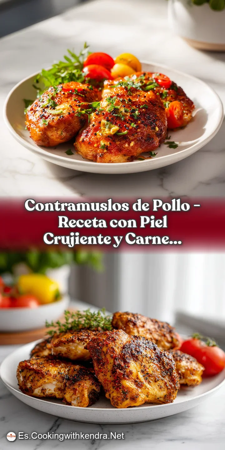 Close-up of a succulent chicken thigh with irresistible crackling skin, showcasing deep savory hues.