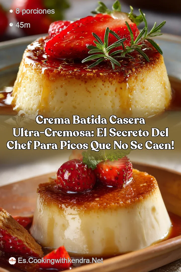 Crema Batida Casera ultra-cremosa: El secreto del chef para picos que no se caen!