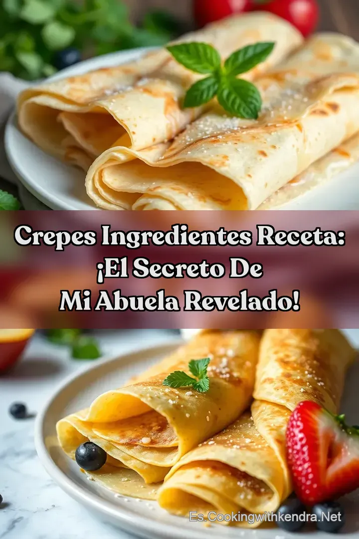Crepes Ingredientes Receta: &iexcl;El Secreto De Mi Abuela Revelado!