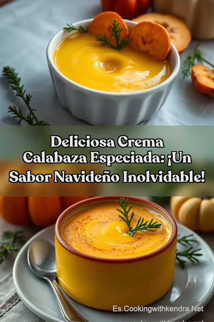 Deliciosa Crema Calabaza Especiada: &iexcl;Un Sabor Navide&ntilde;o Inolvidable!