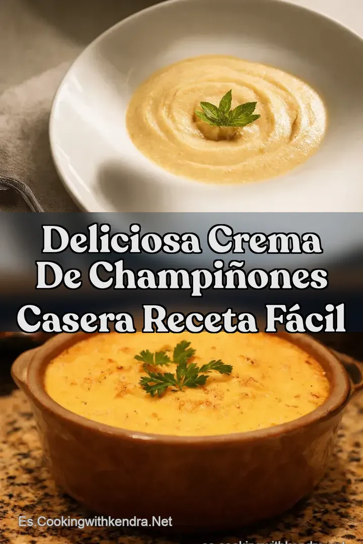 Deliciosa Crema de Champi&ntilde;ones Casera Receta F&aacute;cil