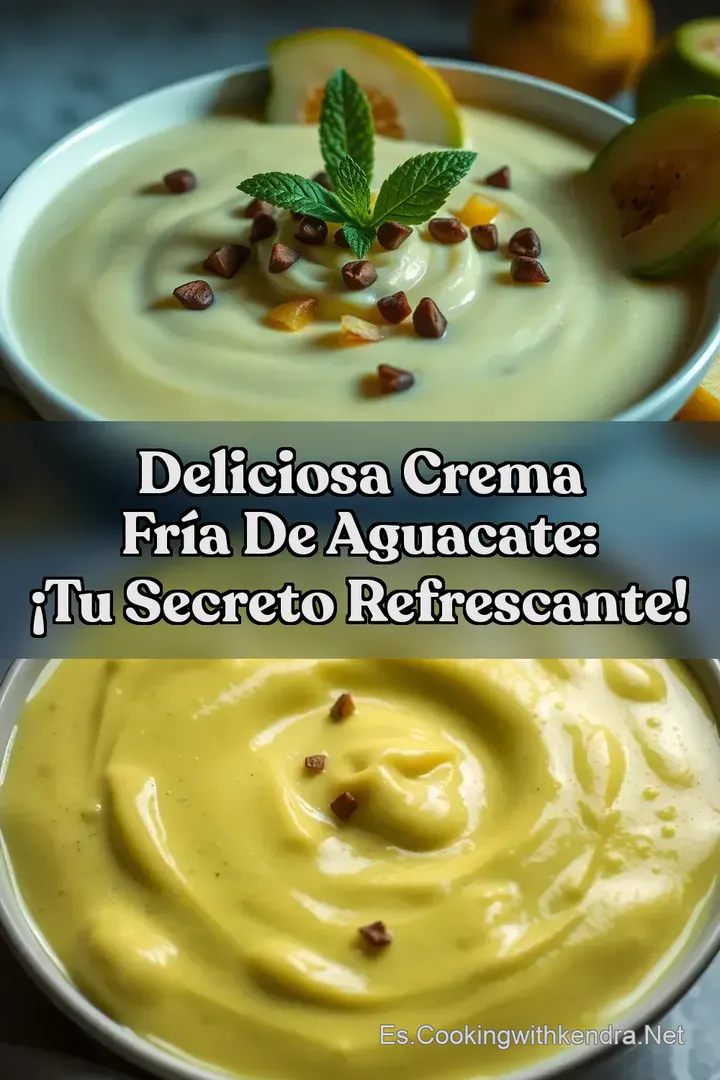 Deliciosa Crema Fr&iacute;a de Aguacate: &iexcl;Tu Secreto Refrescante!