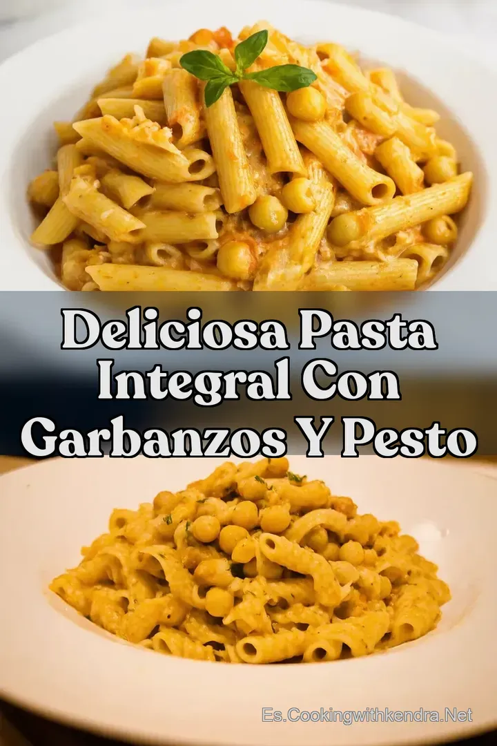 Deliciosa Pasta Integral con Garbanzos y Pesto