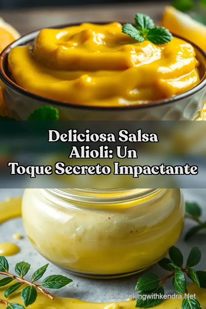 Deliciosa Salsa Alioli: Un Toque Secreto Impactante
