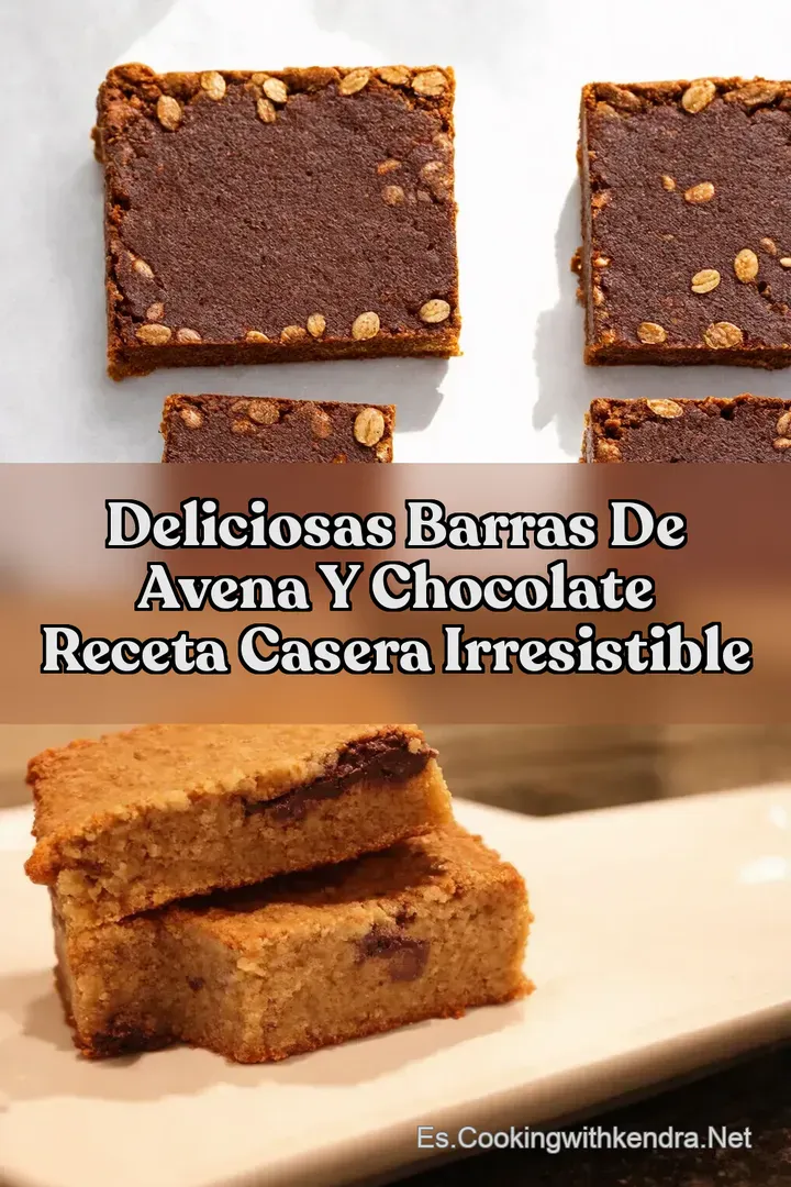 Deliciosas Barras de Avena y Chocolate Receta Casera Irresistible
