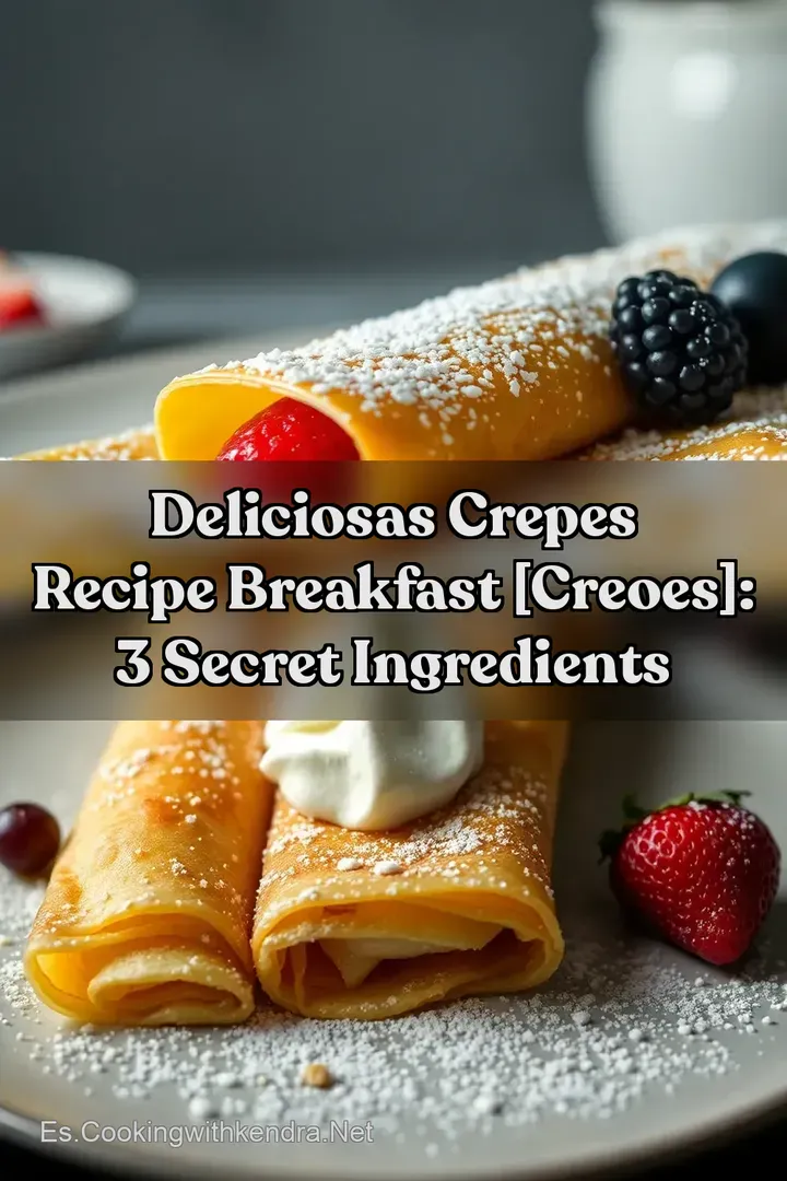 Deliciosas Crepes Recipe Breakfast [creoes]: 3 Secret Ingredients