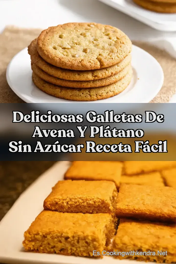 Deliciosas Galletas de Avena y Pl&aacute;tano Sin Az&uacute;car Receta F&aacute;cil