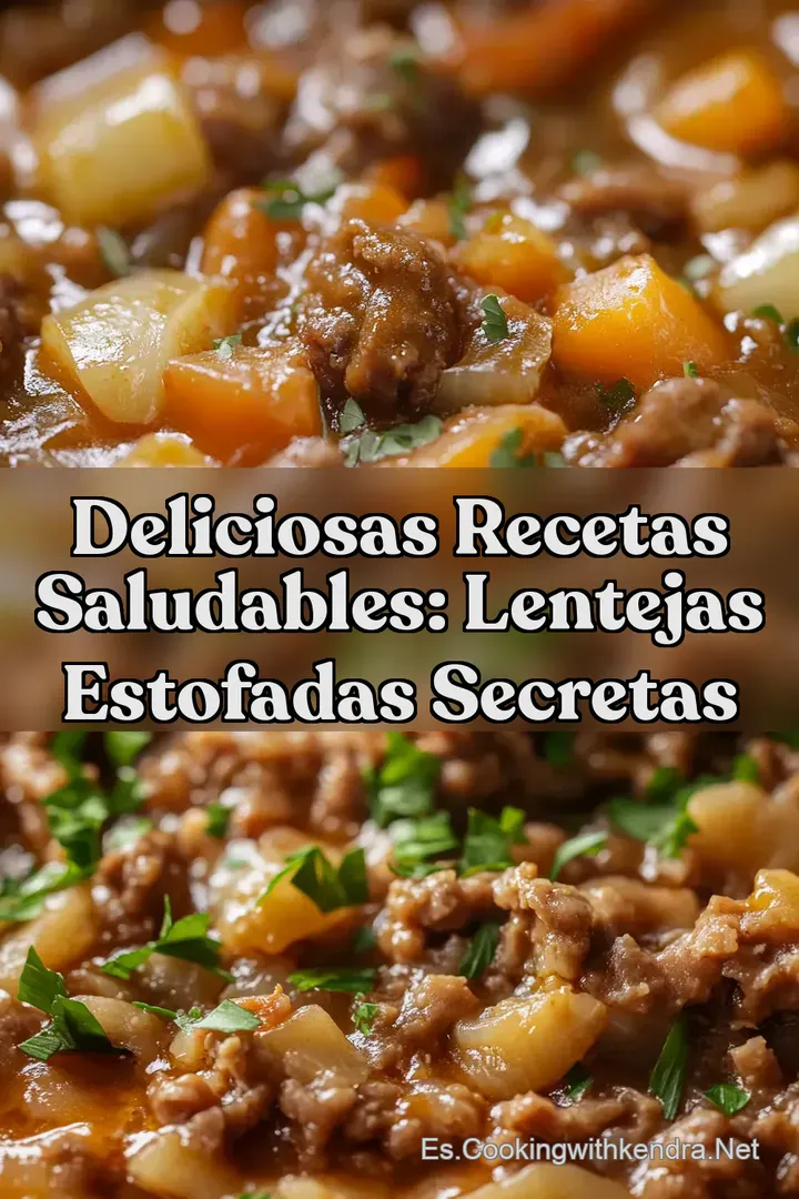 Deliciosas Recetas Saludables: Lentejas Estofadas Secretas