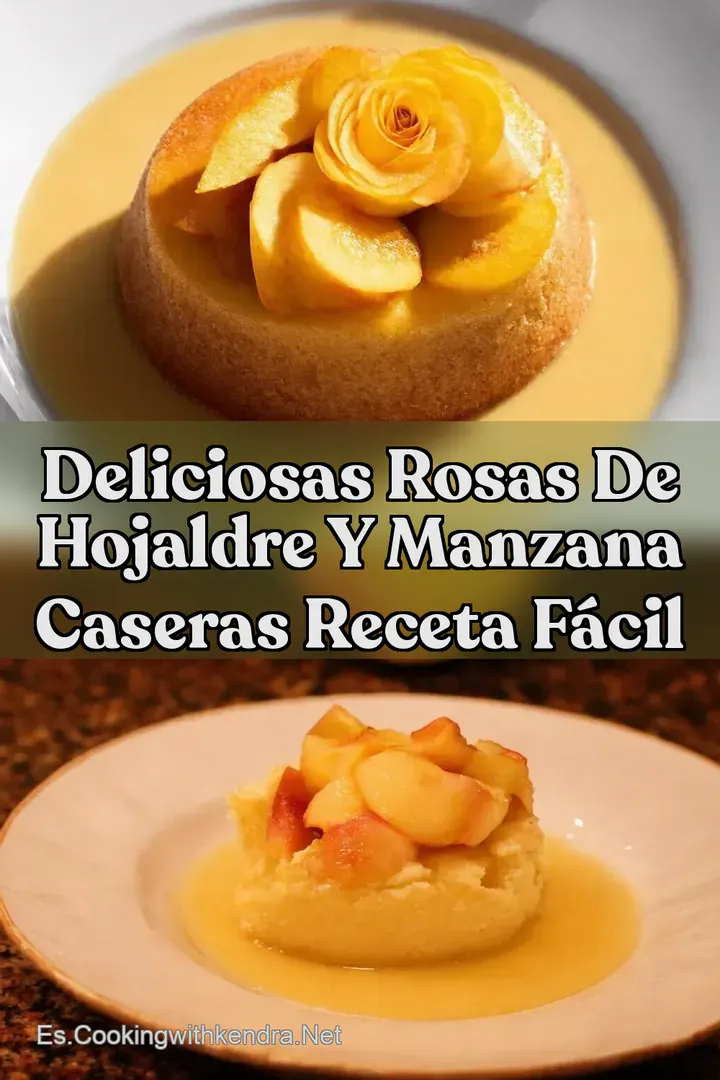 Deliciosas Rosas de hojaldre y manzana caseras Receta F&aacute;cil