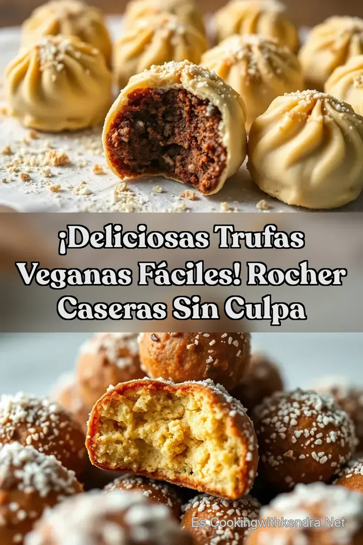 &iexcl;Deliciosas Trufas Veganas F&aacute;ciles! Rocher Caseras Sin Culpa