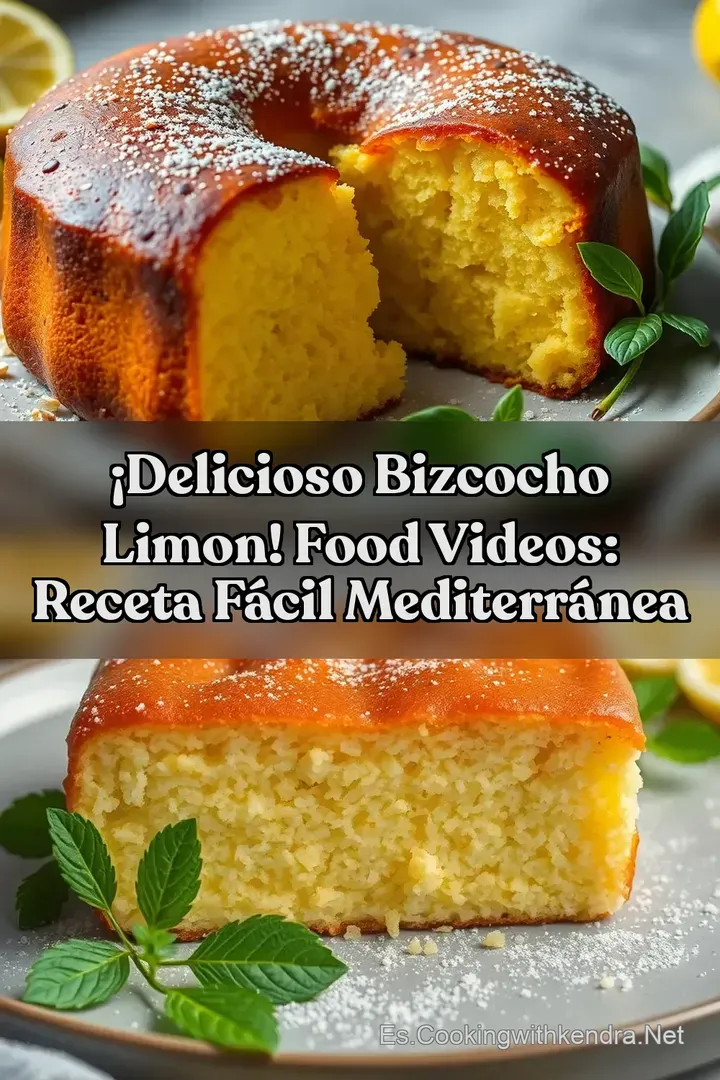 &iexcl;Delicioso Bizcocho Limon! Food Videos: Receta F&aacute;cil Mediterr&aacute;nea