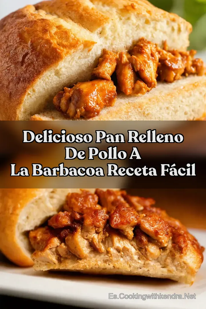 Delicioso Pan relleno de pollo a la barbacoa Receta F&aacute;cil