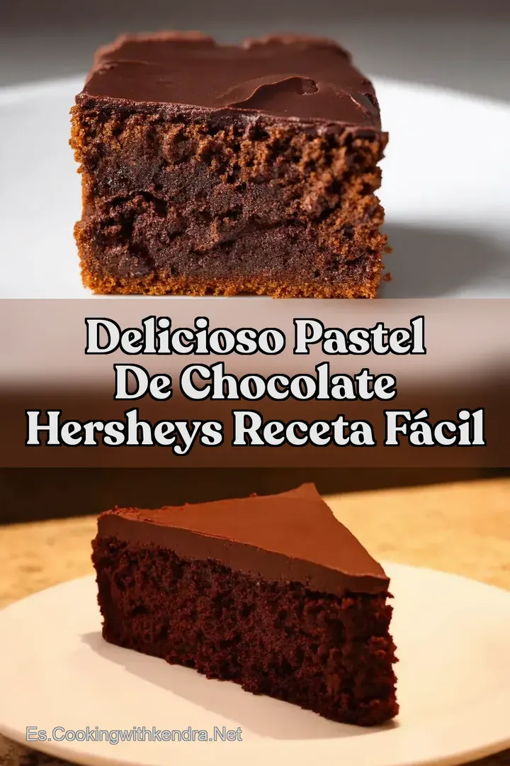 Delicioso Pastel de Chocolate Hersheys Receta F&aacute;cil