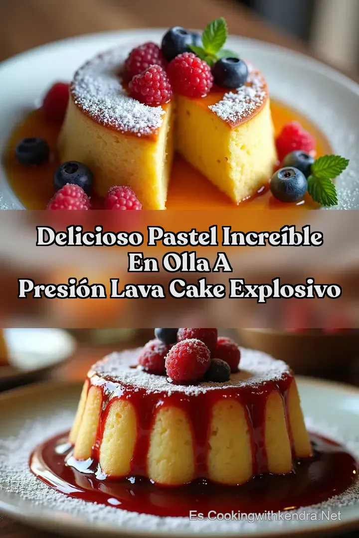 Delicioso Pastel Incre&iacute;ble en Olla a Presi&oacute;n Lava Cake Explosivo