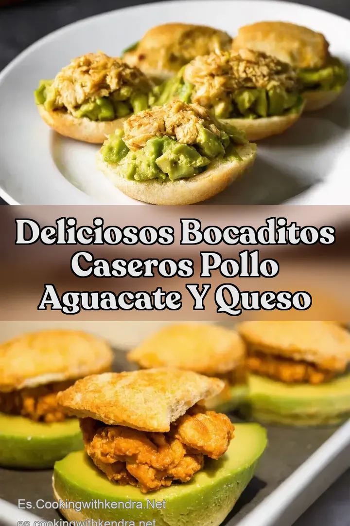 Deliciosos Bocaditos Caseros Pollo Aguacate y Queso