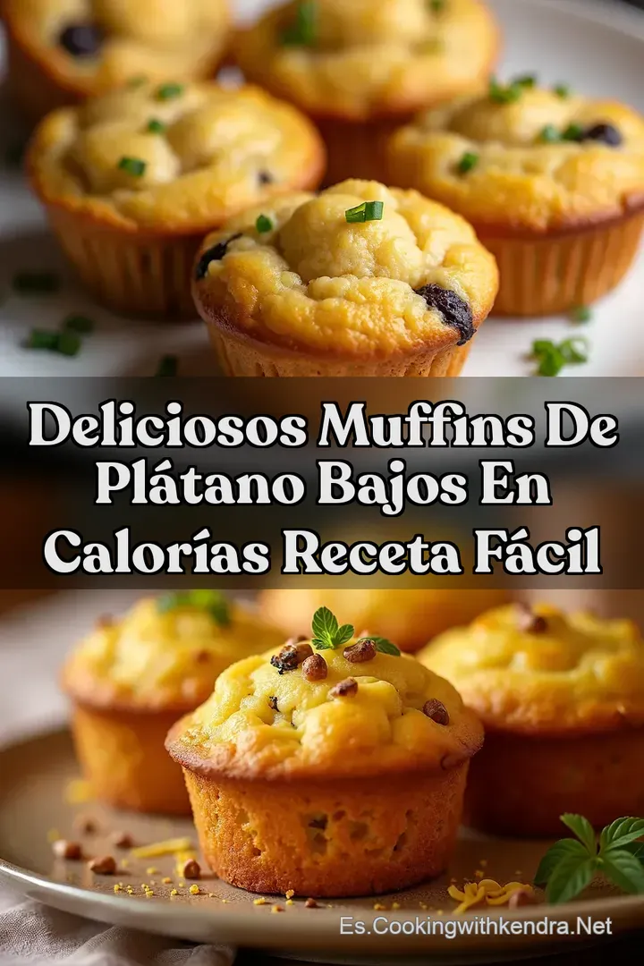 Deliciosos Muffins de Pl&aacute;tano Bajos en Calor&iacute;as Receta F&aacute;cil
