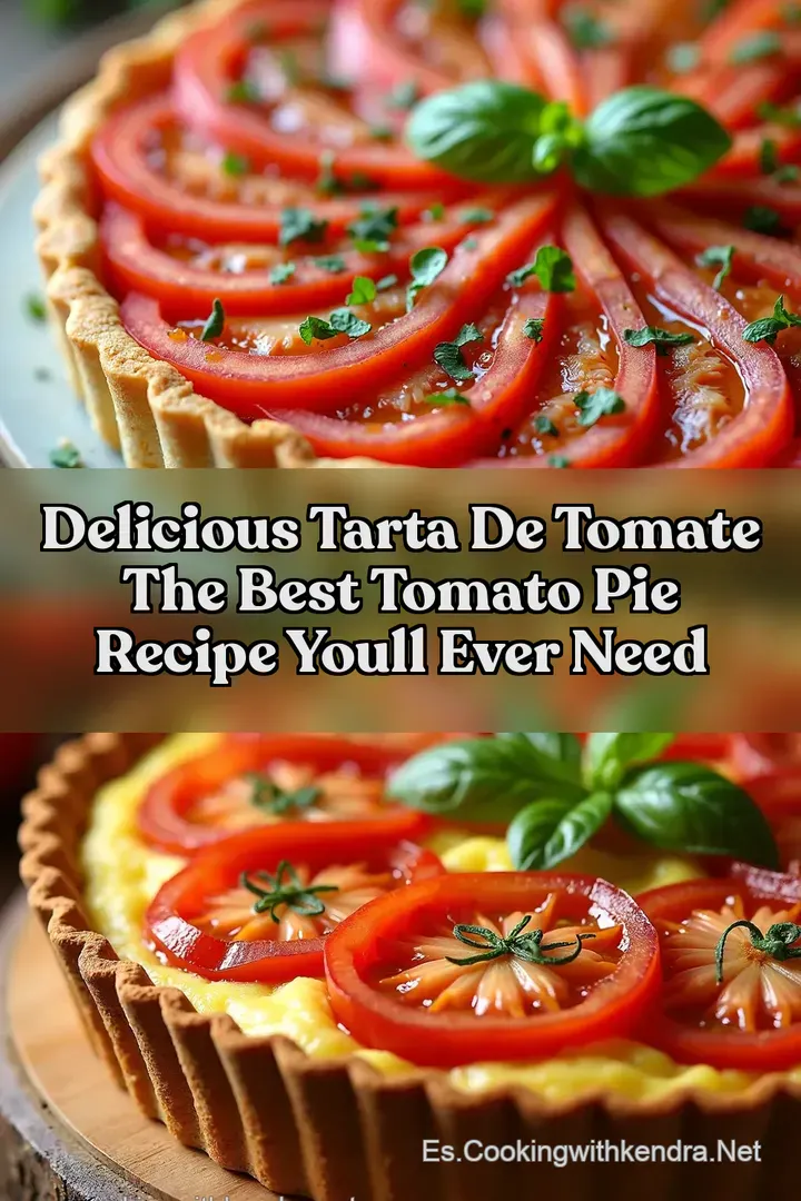 Delicious Tarta de Tomate The Best Tomato Pie Recipe Youll Ever Need