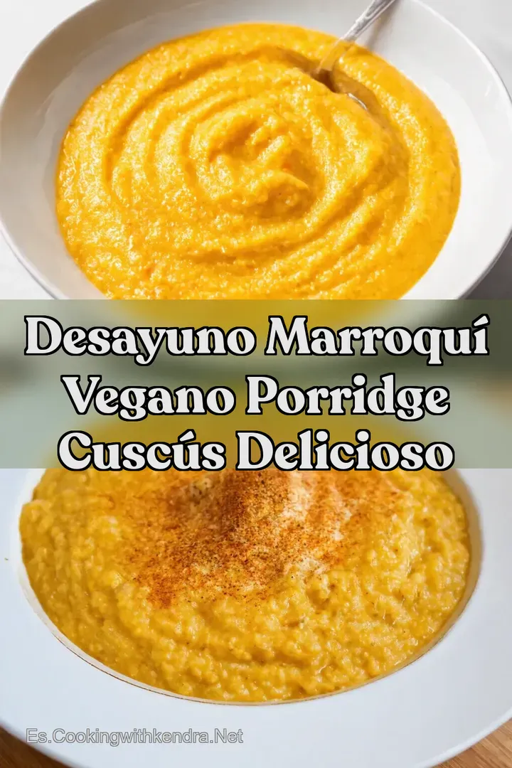 Desayuno Marroqu&iacute; Vegano Porridge Cusc&uacute;s Delicioso