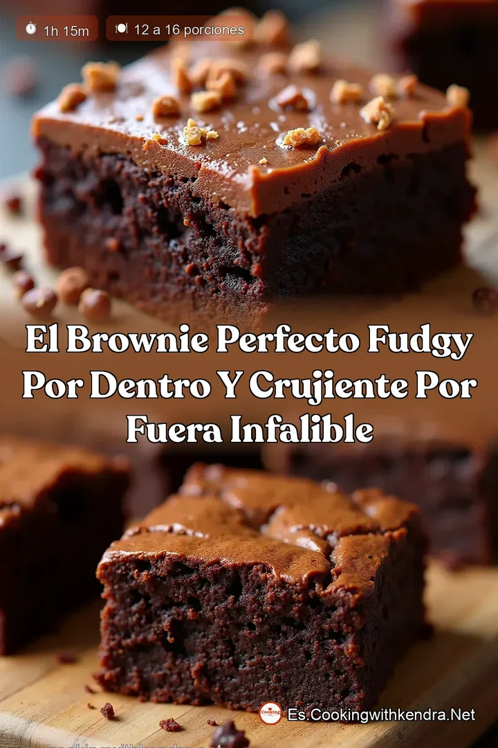 El Brownie Perfecto Fudgy por Dentro y Crujiente por Fuera Infalible
