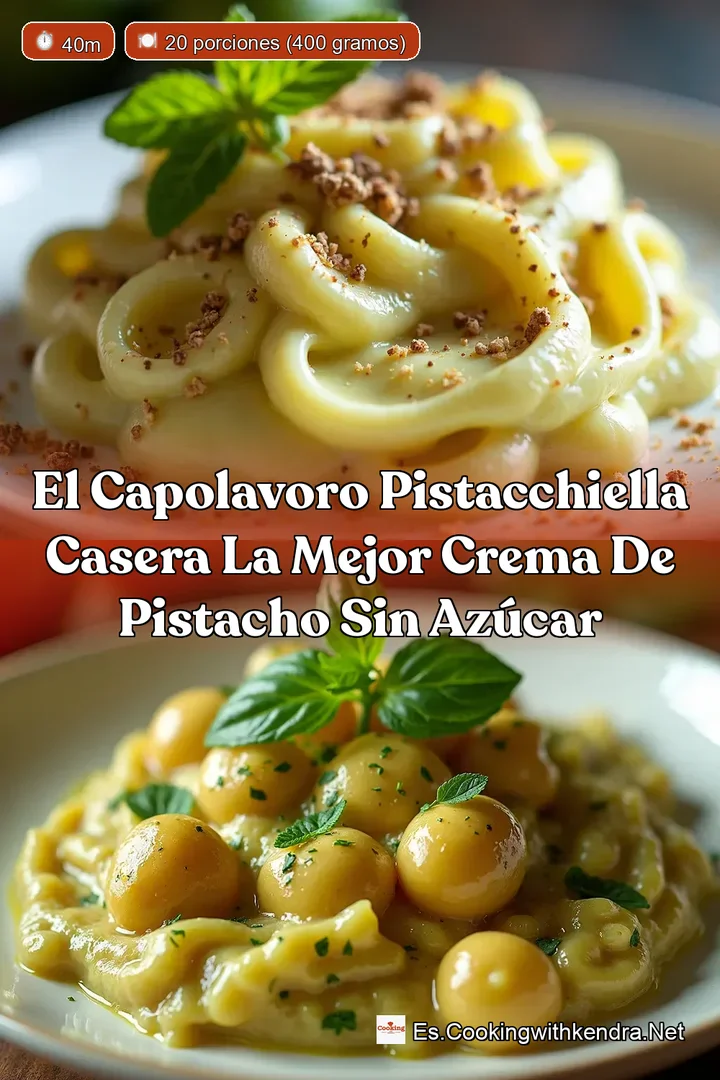El Capolavoro Pistacchiella Casera La Mejor Crema de Pistacho Sin Az&uacute;car